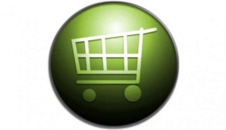 Fotografie ikony nákupního internetového košíku