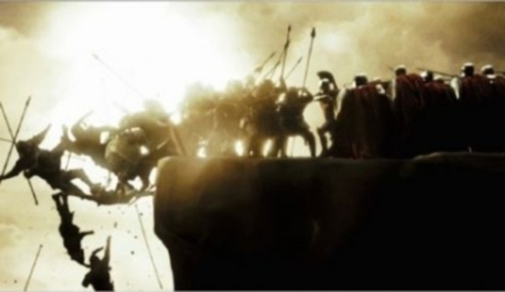 Scéna z amerického filmu Bitva u Thermopyl