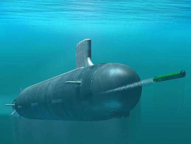 Fotografie zachycující ponorku